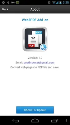 Web2PDF Add-on android App screenshot 0